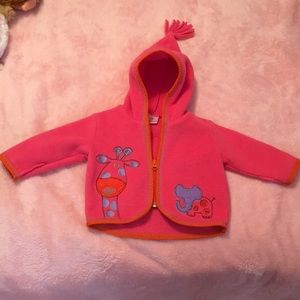 Pink Hanna Andersson elephant&giraffe coat size 60